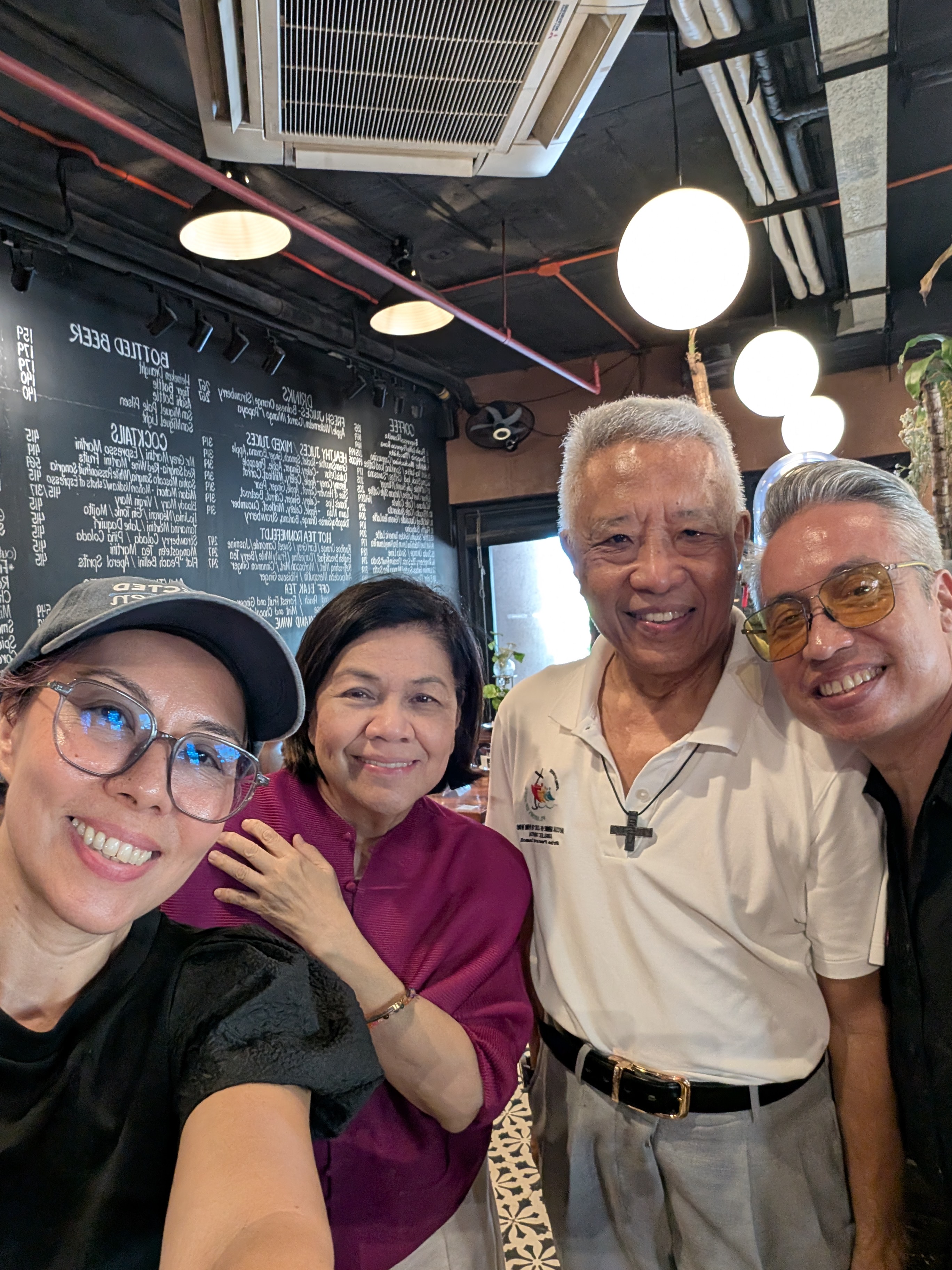 Gina, Grace, Father Beltran and Bobby